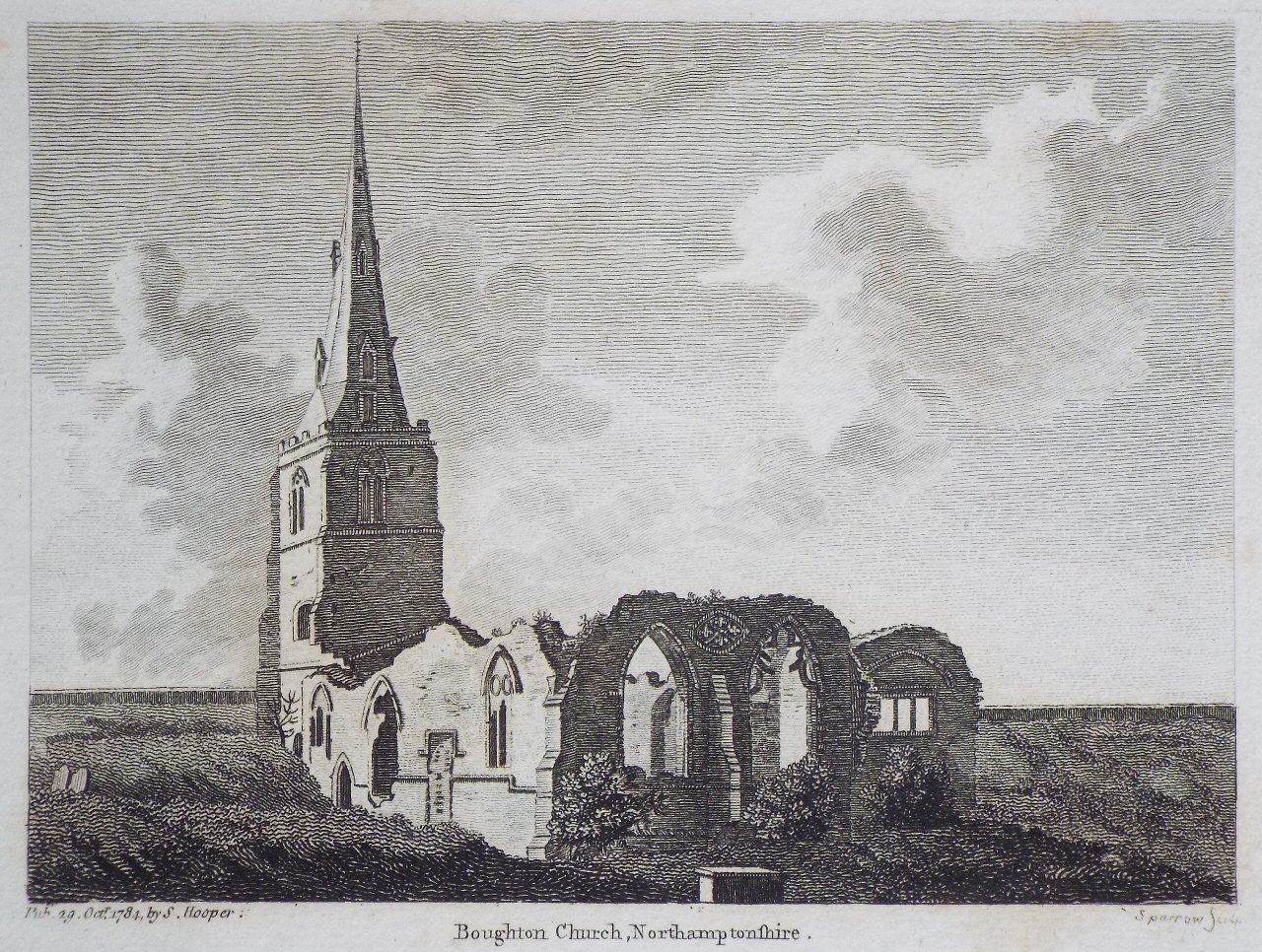 Print - Boughton Church, Northamptonshire. - 